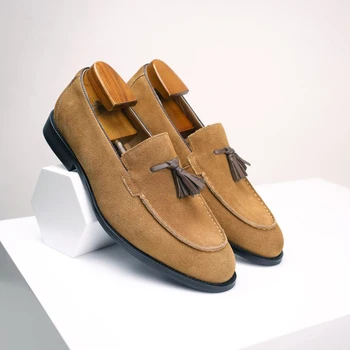 Alternative view of LIHUAMAO Footwear Leather penny loafers slip on casual shoes work shoes Men leisure Shoes Outdoor footwear Walking Shoes
