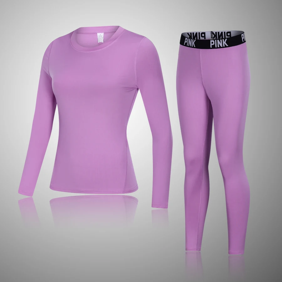 Women Thermal Underwear Sets Warm Sports Running Underwear Long Johns Compress Sets Female Warm Thermo Undershirt