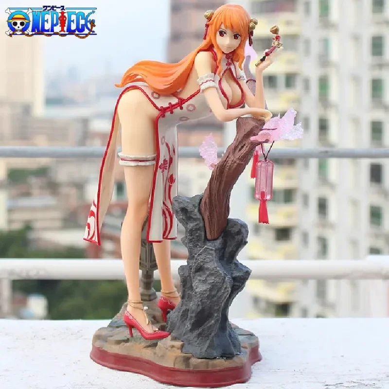 

26cm Anime One Piece Game Gk Cheongsam Nami Pvc Sexy Action Figurine Collectible Ornaments Modle Doll Toy Children Birthday Gift