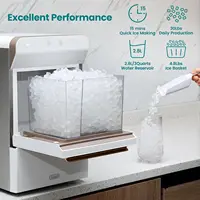 V2.0 Countertop Ice Maker | Self-Cleaning Pellet Ice Machine | Open and Pour Water Refill | Stainless Steel Housing | Fit 2