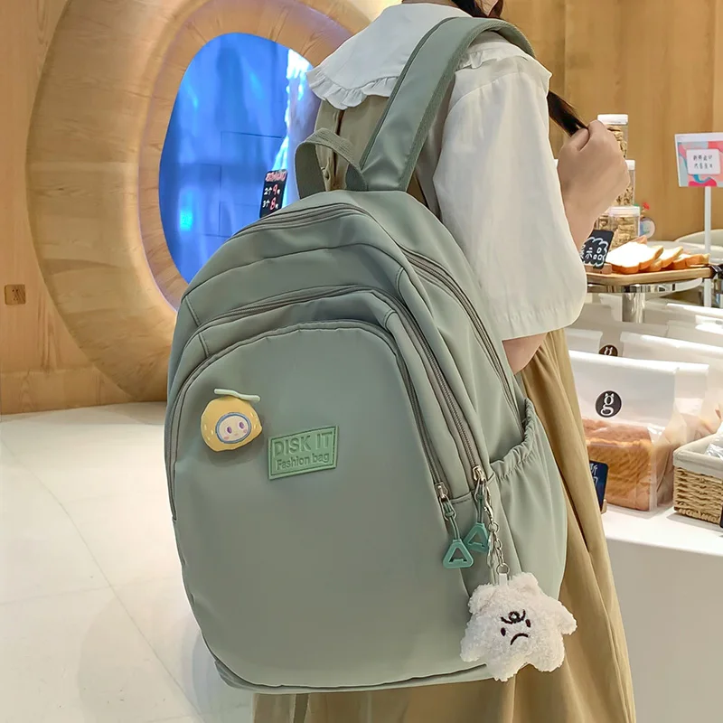Fashion Women Cute Pink Leisure School Bag Cool Girl Laptop Student Backpack Ladies Travel College Packet Trendy Female Book Bag