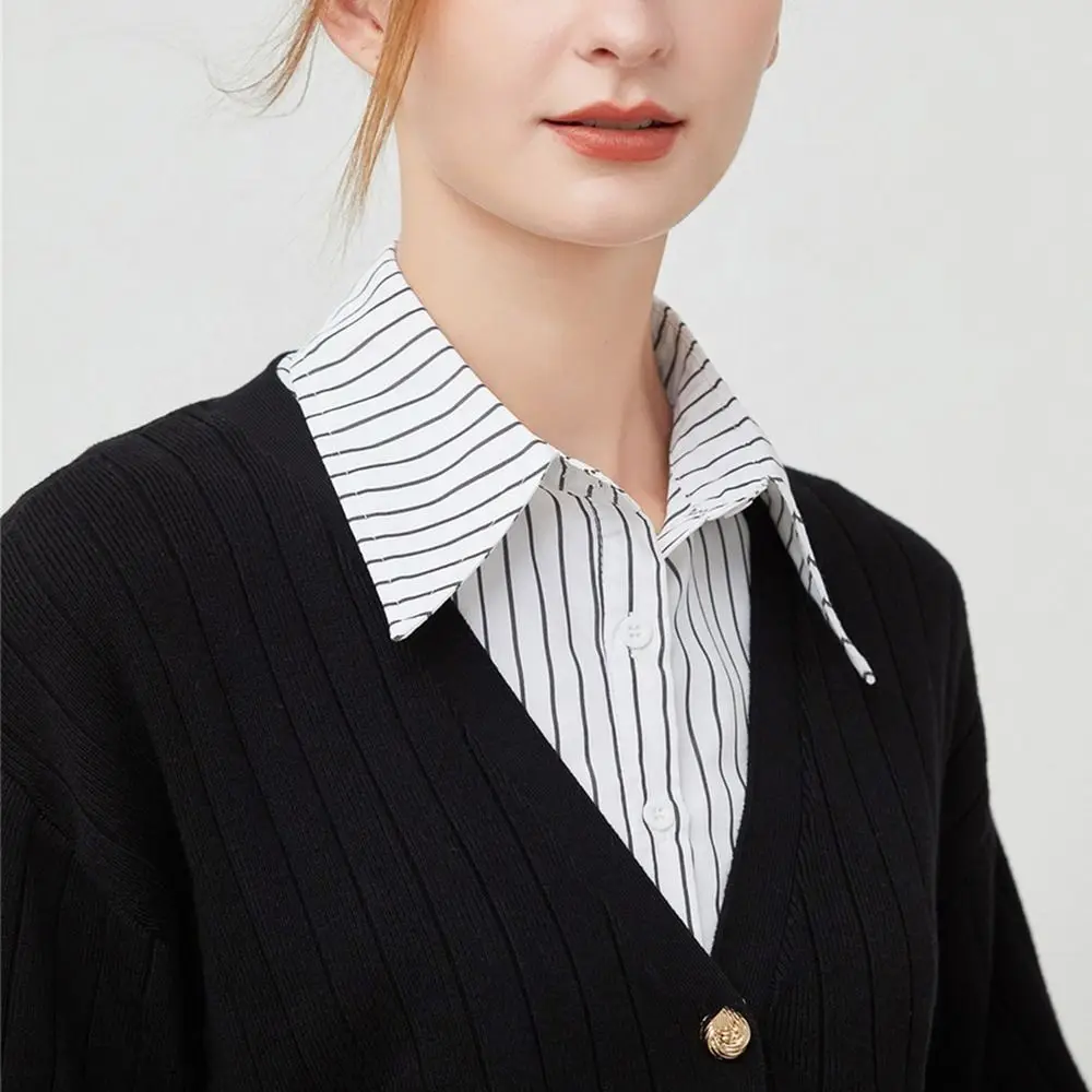 Fashion Women Shirt Fake Collar Detachable Classic Clothes Accessories Vintage Cotton Blouse False Collar
