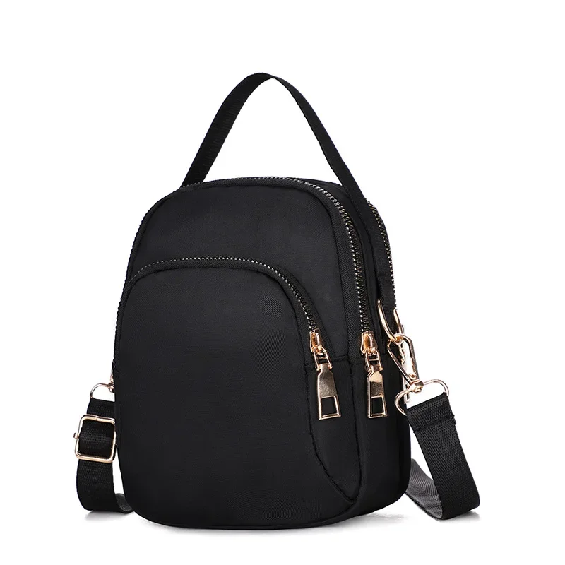 

2023 Spring Nylon Solid Small Crossbody Bags for Women Fashion All-match Casual Zipper Purse and Handbgs Interior Slot Pocket
