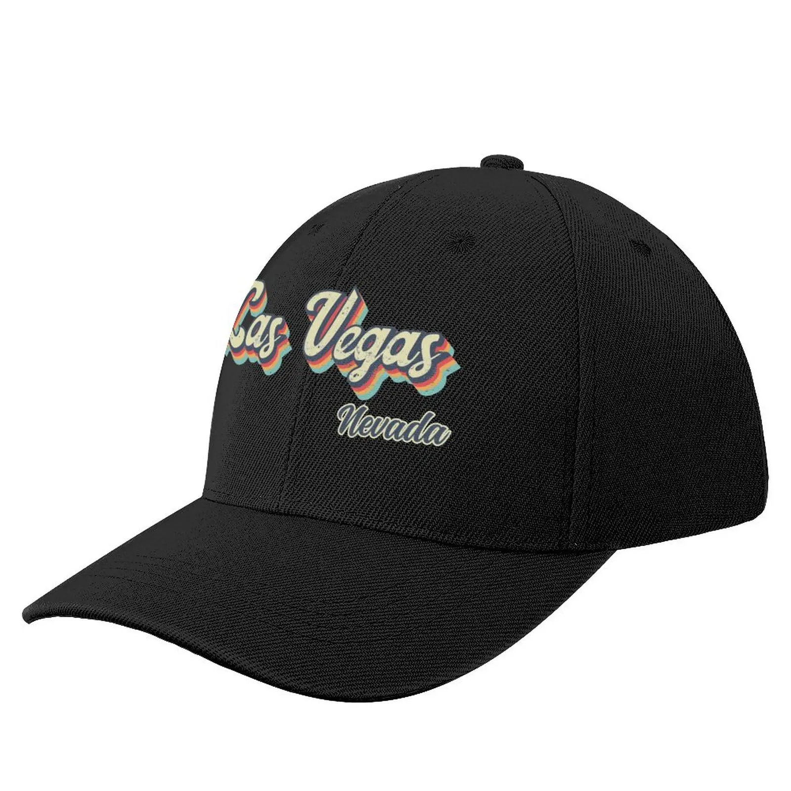 

Las Vegas city Nevada Retro Vintage 70s rainbow Baseball Cap Vintage New In Hat Trucker Cap Woman Hats Men's