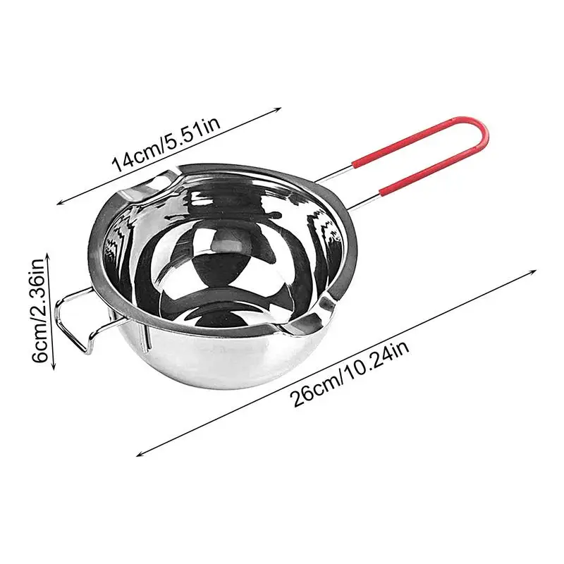 Stainless Steel Candle Wax Melting Boiler Pot with Heat Resistant Handle for Melting Chocolate Candy and Candle Making Supplies