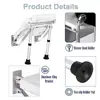 Adjustable Height Folding Shower Seat Wall Mounted Bath Bench Stool Elderly Handicap Pregnant Women Stylish & Convenient Space 5