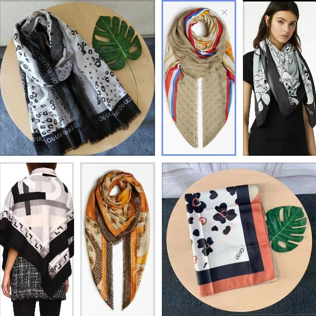 Foreign trade original single Italian classic versatile fashion casual shawl scarf dual-use