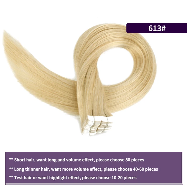 MW Mini Tape In Human Hair Extensions Natural Straight Hair Machine Remy Invisible Skin Weft Adhesive Glue On Hair 12