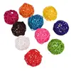 5/10pcs Colorful Rattan Balls Parrot Toys Bird Interactive Bite Chew Toys for Parakeet Budgie Cage Accessories Bird Toys 5