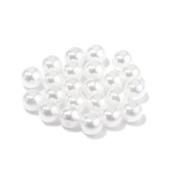 Assorted Size ABS Imitation Pearl Spacer Beads for DIY Jewelry and Crafting (White)