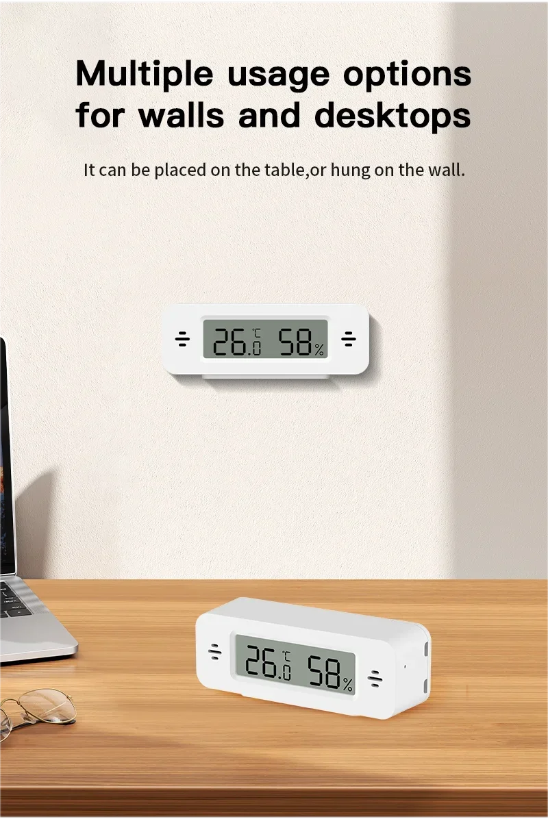 Sensore Temperatura Umidità ZigBee - Termometro Digitale Con App, Alexa, Google Home