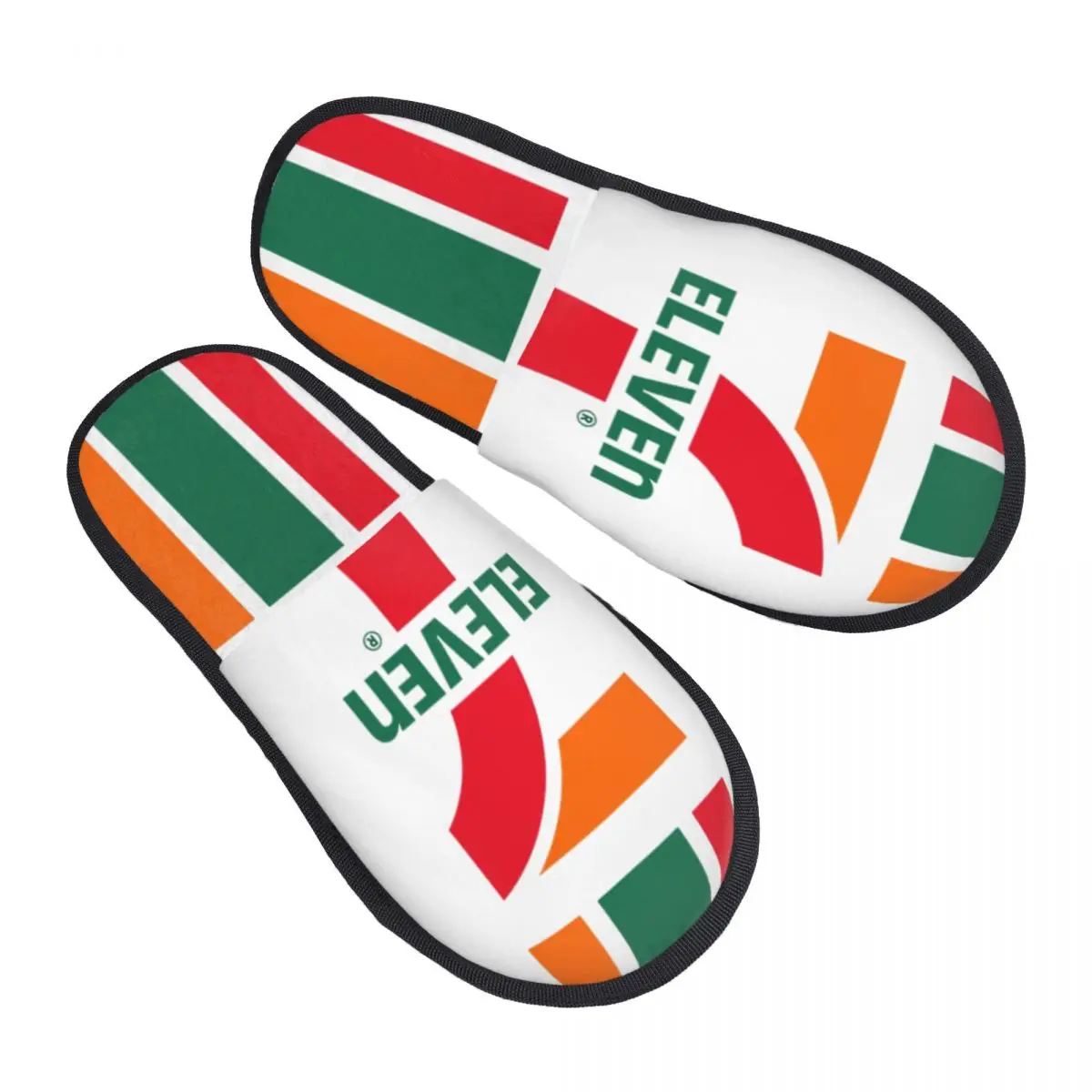 

Уникальный дизайн Seven Eleven Merch супермаркет логотип графика 3D печать Мягкая память женские меховые тапочки домашняя обувь
