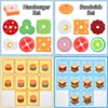 Wooden Simulation Hamburger Children Toys Montessori Educational Learning Color Shape Matching Board Game Toys For 3-6 Year Olds 5