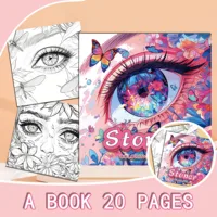 Close Up Of Eyes Colouring Book Adult Picture Book 1