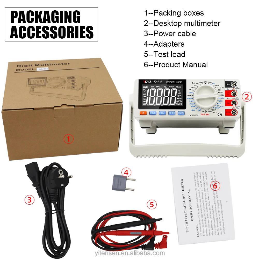 BRAND VC8045-II Bench Type True RMS DMM Digital Multimeter