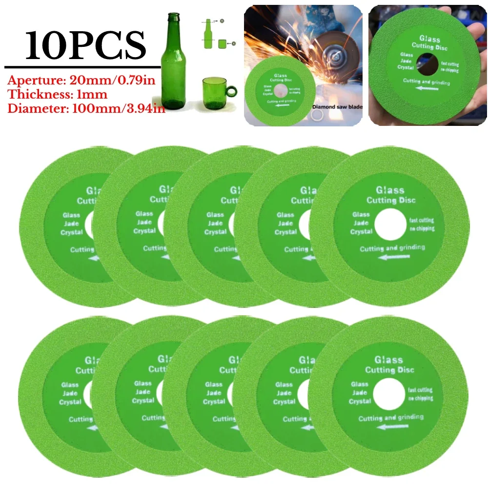 

1-10 Pcs Multifunctional Diamond Saw Blades with A Size of 100 * 20mm, Specifically Designed for Cutting Ceramic Tiles and Glass