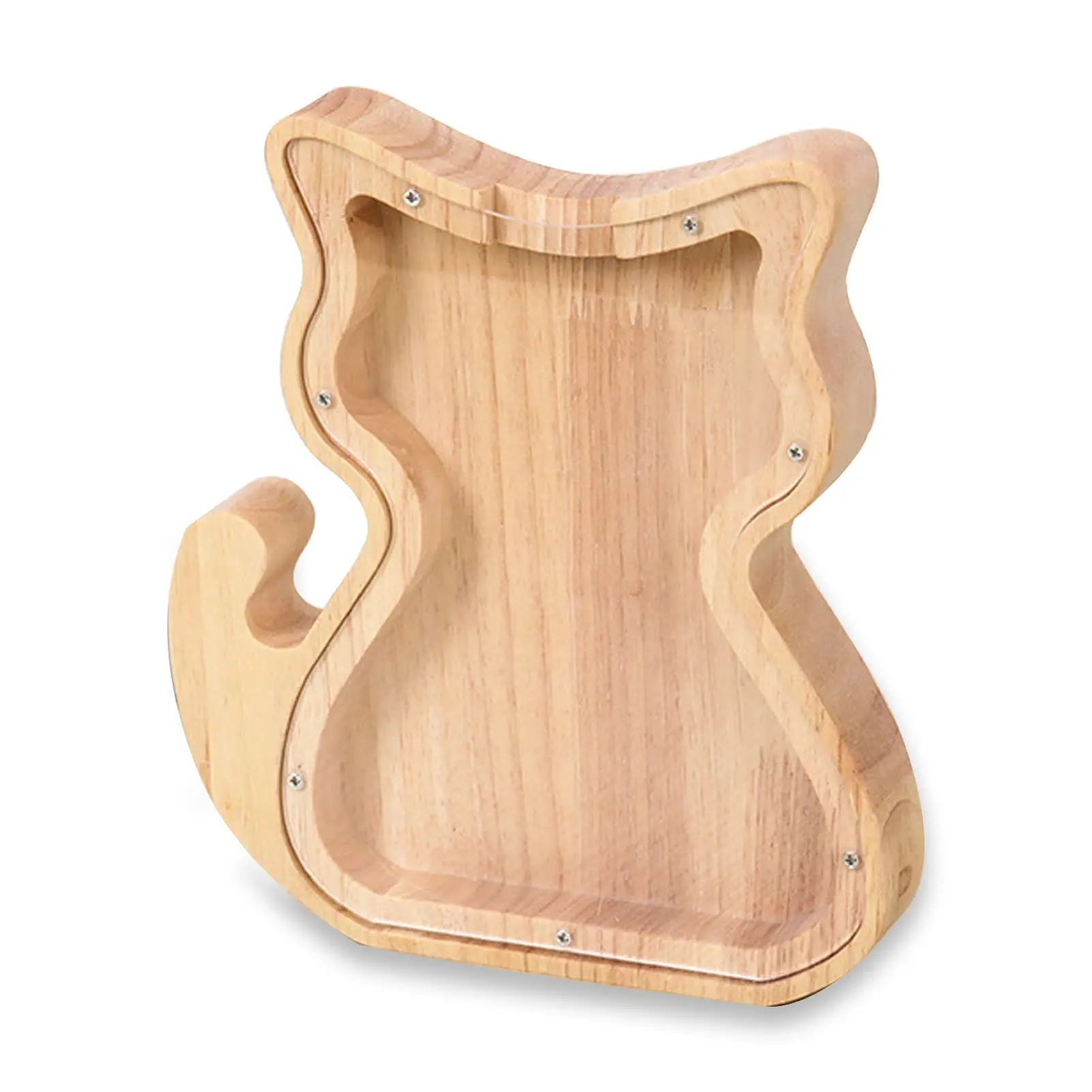 

Wooden Piggy Bank for Kids, Cute Cat, Unique Animals Coin Bank Money Saving Box Jar for Kids Adults, Home Decoration