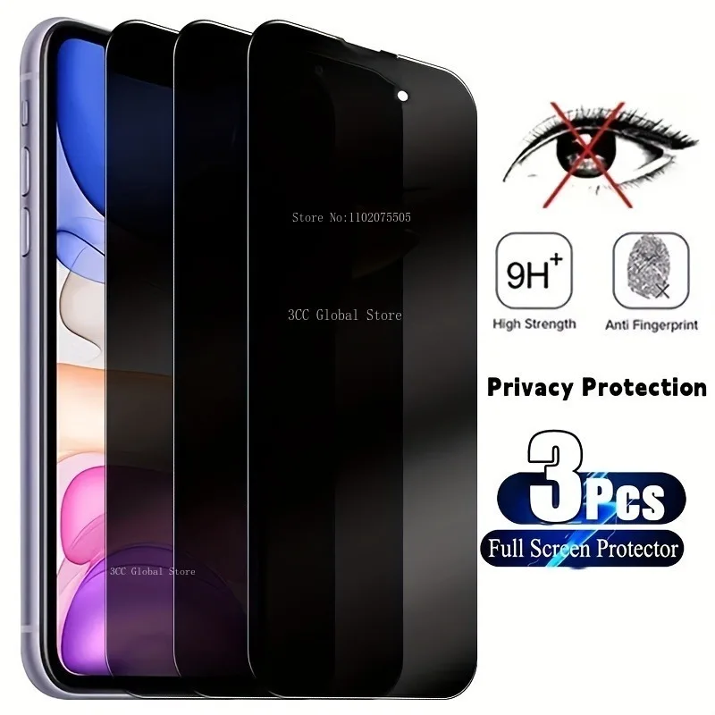 

Защитное стекло, закаленное стекло для IPhone, 3 шт., Защита экрана для IPhone 14 15 Pro Max 12 13 Mini 11 Pro XS Max XR 7 8 14 Plus