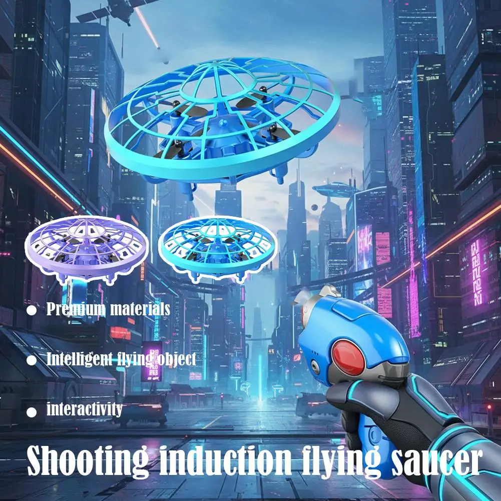 RC 쿼드콥터 UFO 볼 항공기 손동작 감지 접시 비행 유도 호버 지능형 UFO 항공기 R1G7