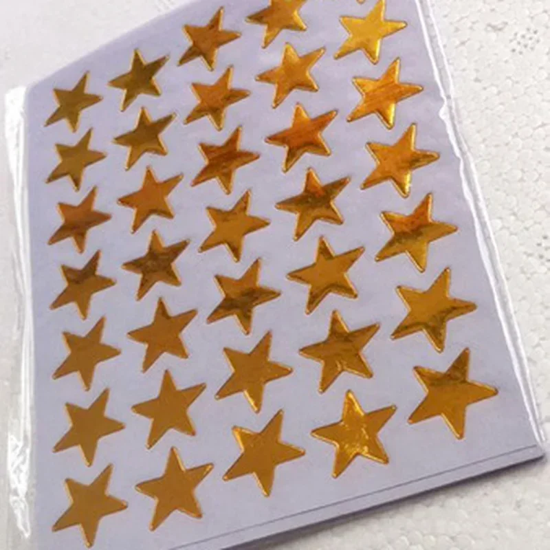 10 Blatt Briefpapier-Aufkleber, goldener silbriger Stern, DIY, Tagebuch, Notizbuch, Dekor, Studentenpreis, Schulbedarf