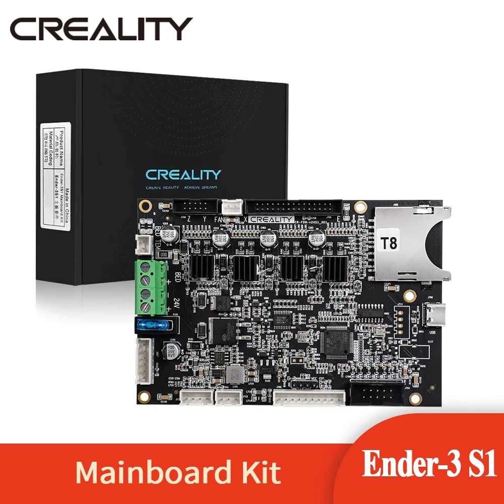 

Оригинальная Бесшумная материнская плата Creality Ender-3 S1/ Ender-3 S1 Pro, бесшумная материнская плата V2.4, драйверы TMC2208, 32-битные детали для 3D-принтера