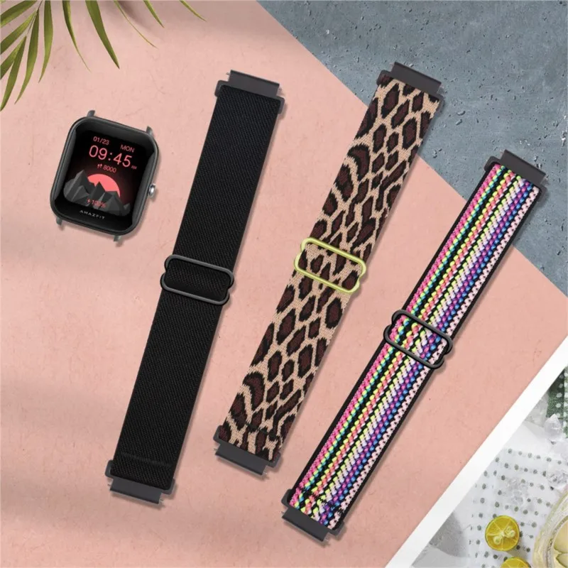 Shiny Elastic band For Amazfit gtr-gts-4-3-2-2e-mini-pro-Stratos Bohemian Pride Nylon bracelet bip-U-pro-S-lite 20mm 22mm Strap