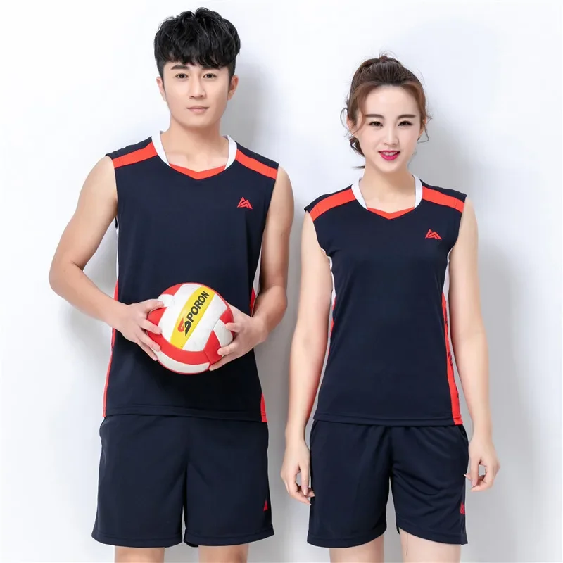 Quick Dry Volleyball Uniform Set Unisex Sleeveless Competition Training Wear Customizable Team Sportswear Lightweight