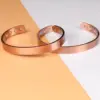 ARADOO Minimalist Design Magnetic Copper Bracelet Cuff Elegant Pure Copper Bangle Bracelets for Men & Women Jewelry Gifts 2