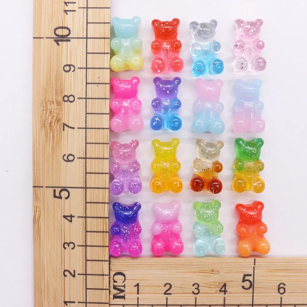 10Pcs Gummy Bears Croc Charms Accessories Woman Original Jeans Clogs  Pendant Designer Ornaments Croc Fit Pins Pack Wholesale