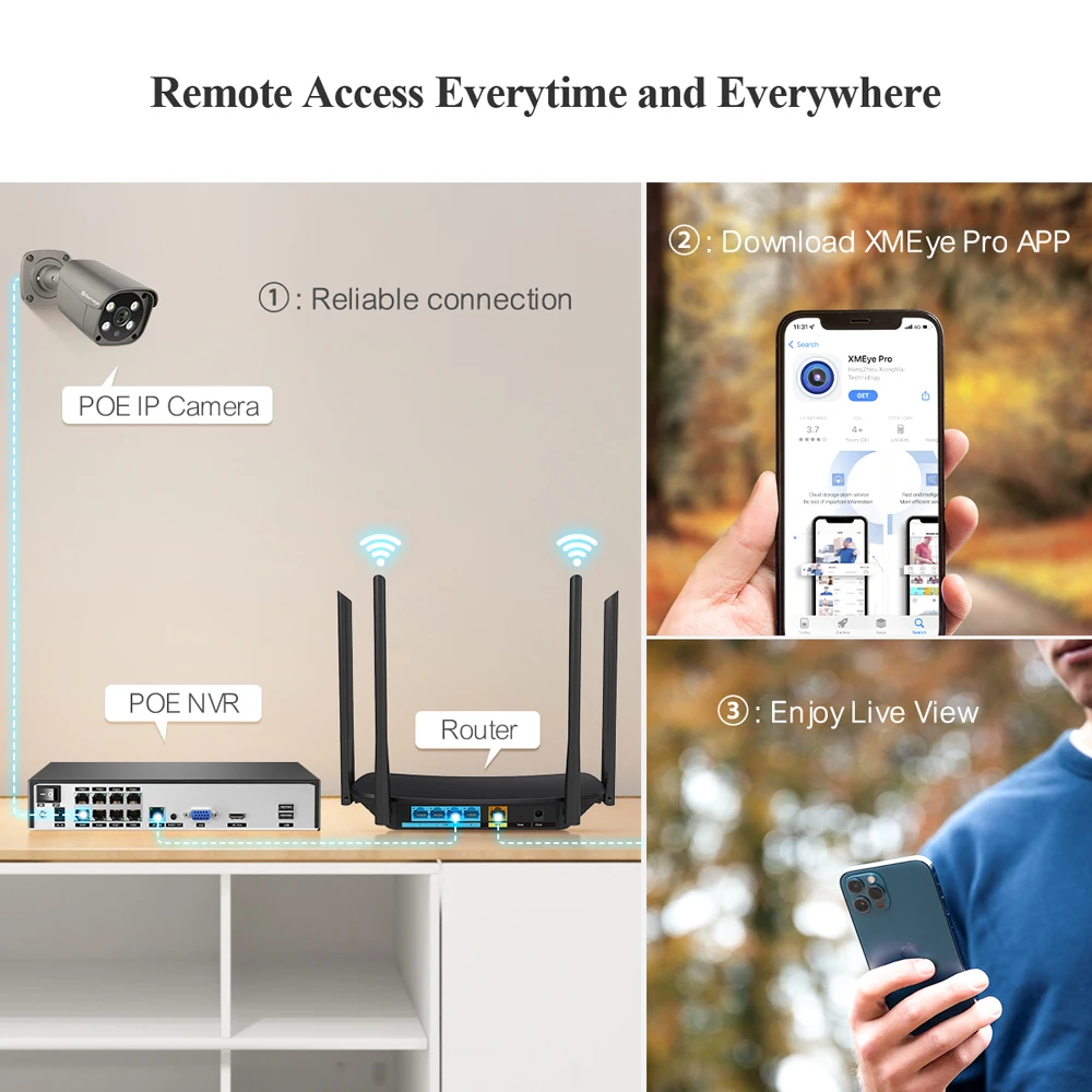 Techage UHD 4K 8MP 5MP Security POE Camera Smart AI Human Detect Outdoor Two-way Audio IP Camera CCTV Surveillance Color Night 4