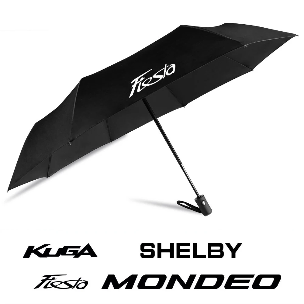 Car Automatic Folding Umbrella Ford Fiesta Mondeo Fusion Escape Shelby Edge Kuga Ranger ST Taurus Auto Accessories