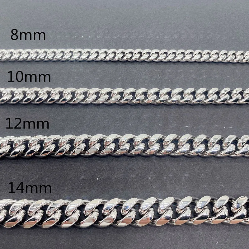 Shining 925 Silver Gold Plated Cuban Link Chain, Unisex Hip Hop Necklace for Men and Women