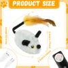 Cat Mouse Interactive Plush Toys LED Glow Electric Telecontrol Auto Rechargeable Pet Moving Mice Toy Realistic Kitten 6