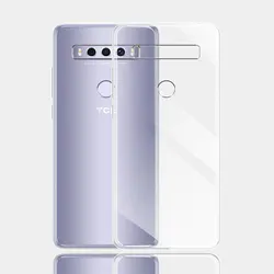 Clear Silicone Soft Case - 6.52 Inch Transparent Protective Cover for TCL 10 SE (Clear)
