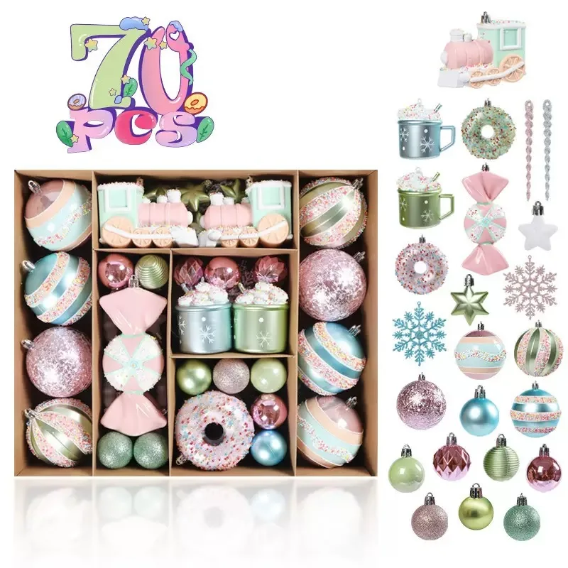 

Mix Candy Donuts Cupcake Ice Cream Cone Lollipop Christmas Ornaments Kit Christmas Tree Hanging Decorations Gifts Navidad Natal