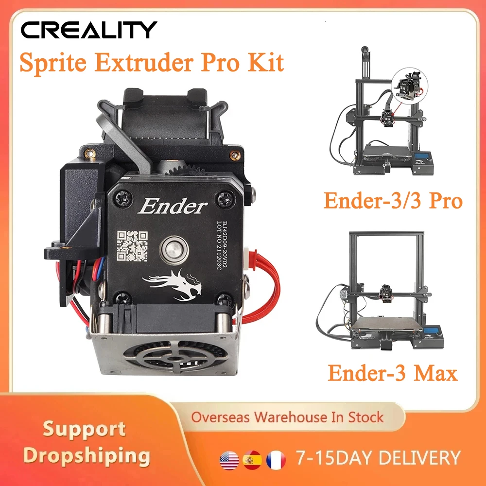 CREALITY Sprite Extruder Pro Kit for Ender-3 Ender 3 Pro Max V2 All Metal Dual Gear Direct Drive Support 1.75mm PLA ABS Filament motor used in printer