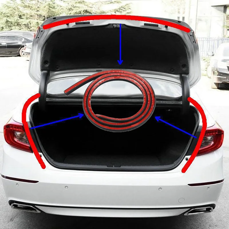 Car Door Seals Rubber Door Sealing Big D Type Car Door Hood Trunk Seal Strip Universal Noise Insulation for Auto