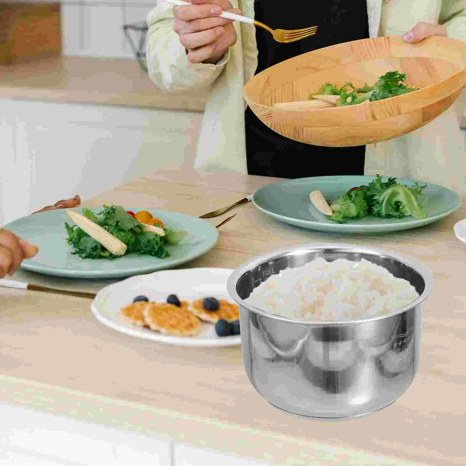 

Rice Cooker Inner Pot Stainless Steel Rice Cooker Pot Rice Cooker Replacement Inner Pot Rice Cooker Liner For Kitchen