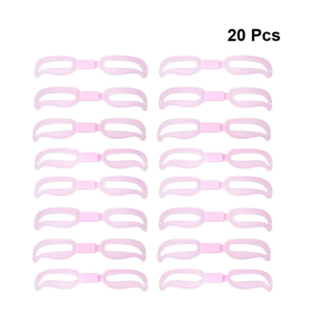 

5 Sets/20pcs Eyebrow Reusable Eyebrow Assistant Suit Handheld Eyebrow Grooming Stencil for Woman Lady Girl (Pink)