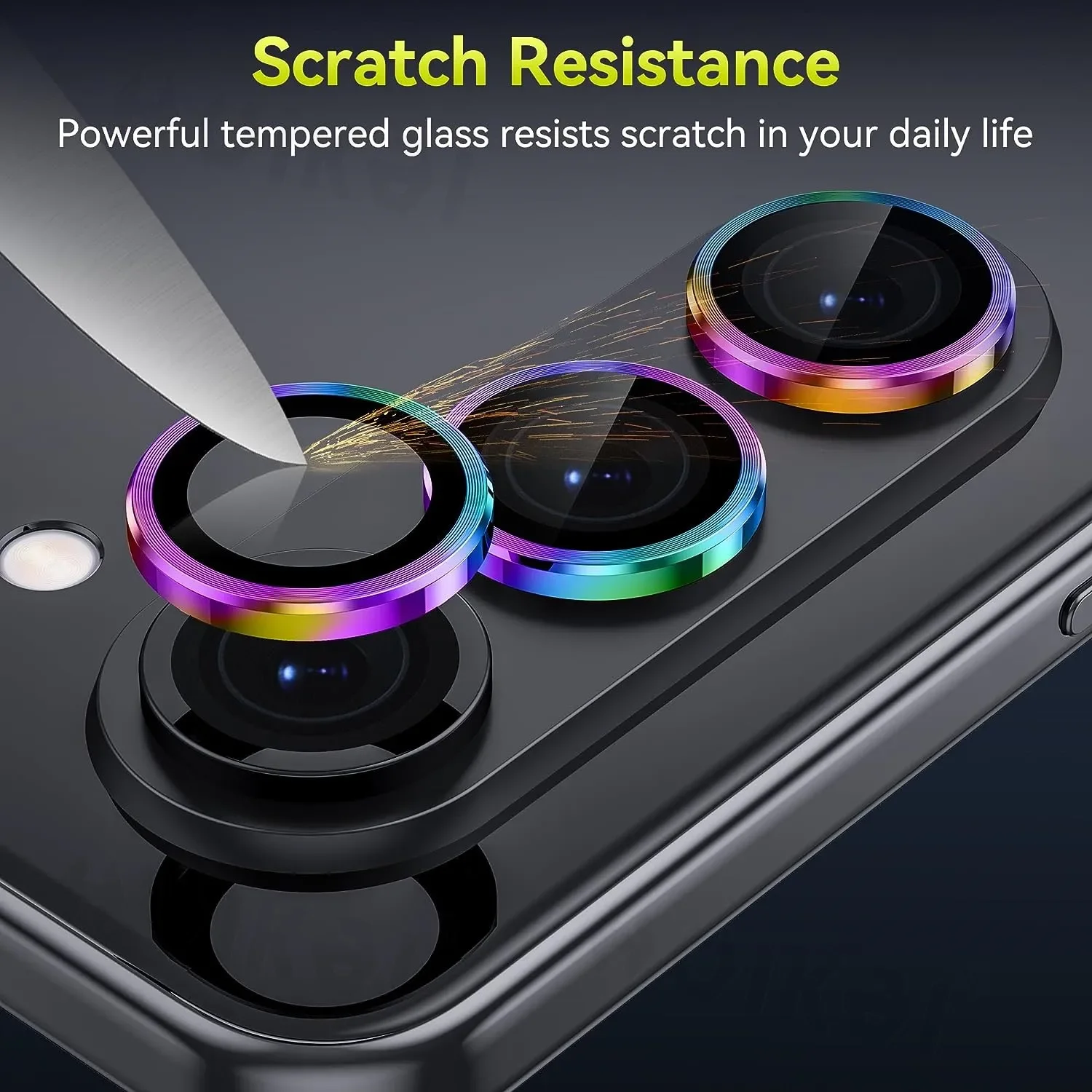 Enhanced Camera Lens Protector - 2 PCS Tempered Glass & Metal Scratch-Resistant Cover