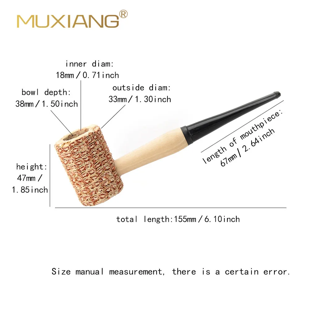 Tobacco Pipe Corncob Pipes Corn Tobacco Pipe Straight Cigarette Pipes Practice Smoking Pipe Smoking Cigarette Holder Mouthpiece Accessory