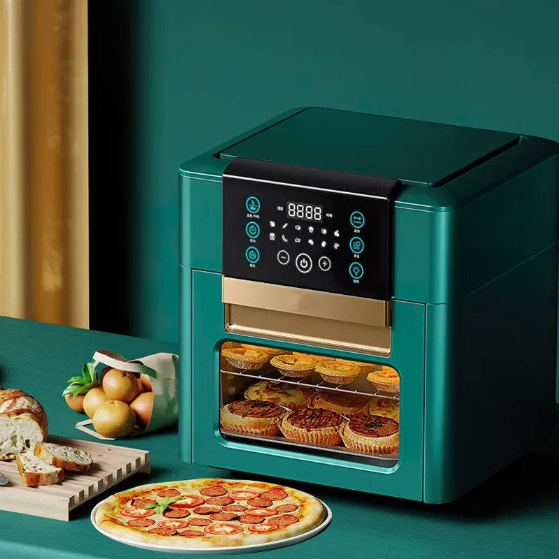 OEM 2021 New Arrival 12L Smart Oven Food Grade Professional Oil Free Air Fryer Black Electric Deep 5