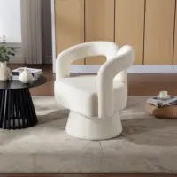 LVHOM Modern 360° °   Стул для отдыха с поворотной бочкой, мягкая подушка для сиденья с подлокотником, подходит для гостиной, офиса, приема — изображение 4