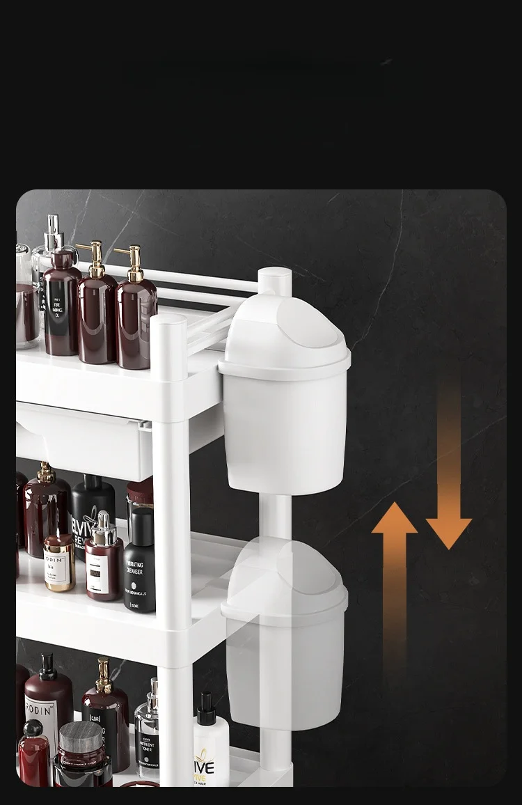 Barbershop Trolley with Wheels Multi-Layer Storage Rack High Load Capacity Durable 360°Rolling Workbench for Salon Spa Tattoo