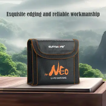 FOR DJI Neo Battery Explosion-proof Bag Lithium Battery Safety Storage Bag Flame Retardant Protective Bag Heat-resistant Bag