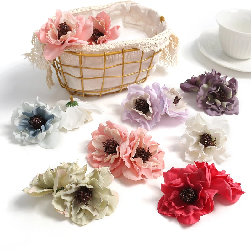 26 Teste Di Fiori Artificiali In Seta Mix | Mini Rose, Peonie Per DIY, Decorazioni Nozze, Viola/Bianco