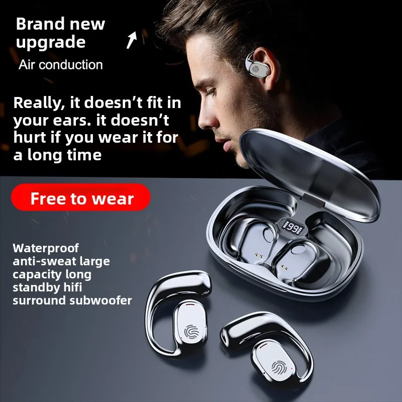 Nuovi auricolari wireless per lo sport e la corsa con ganci auricolari, cuffie wireless Pure Bass, doppio display LED e microfono integrato._voghion.com