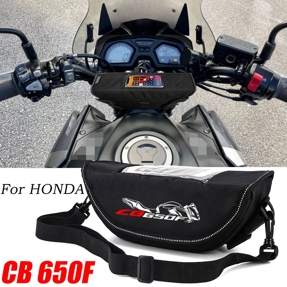 For Honda CB650F CB650 F CB 650F CB 650 F Motorcycle accessory  Waterproof And Dustproof Handlebar Storage Bag  navigation bag motorcycle accessories kickstand sidestand stand extension enlarger pad for honda cb650f cbr650f cb cbr 650f 650 f 2014 2018