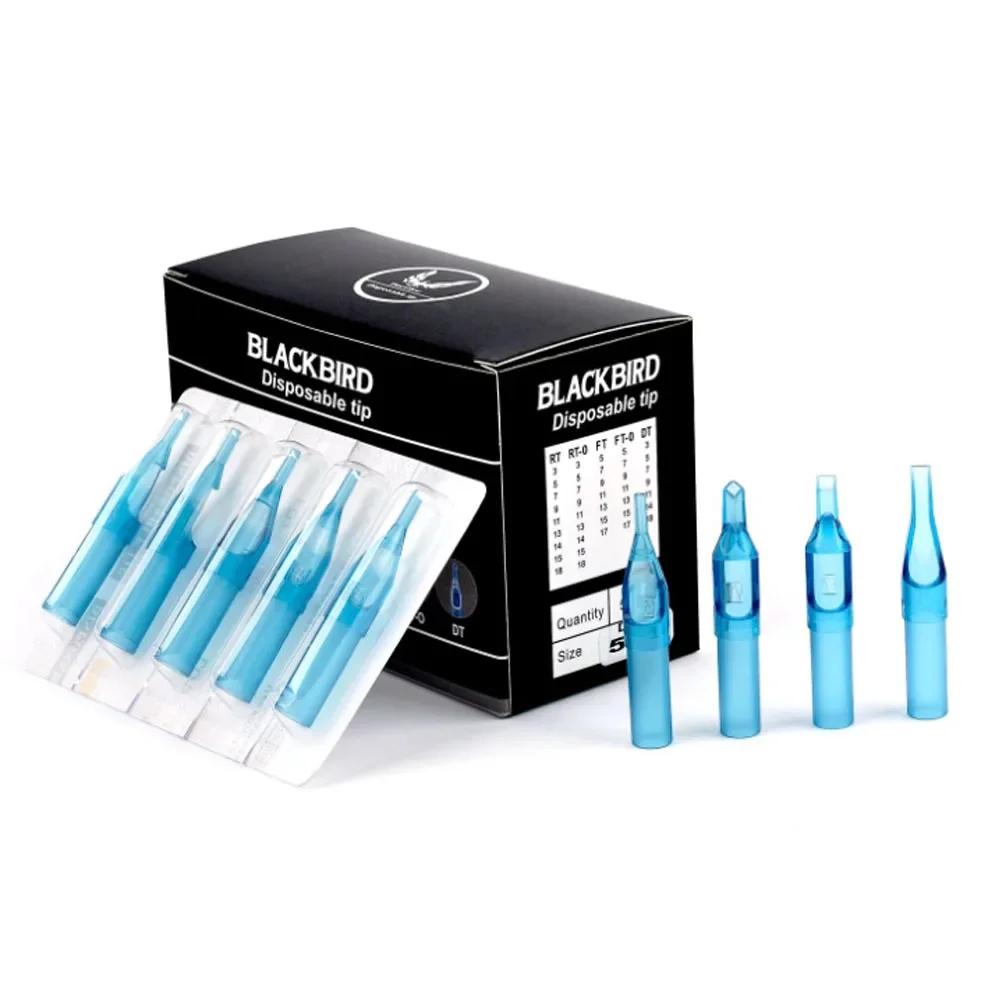 New 100Pcs Multi-size Sterile Disposable Tattoo Tips RT/DT/FT/OF Plastic Tattoo Needle Tip Kit Gun Nozzle Tube Accessorie