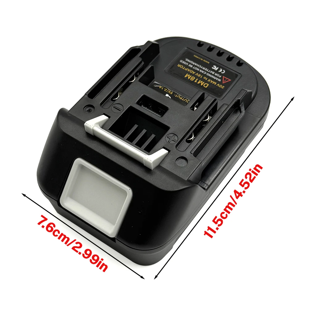 NEW DM18M Battery Convertor Adapter for Milwaukee 18V for Dewalt 20V Battery Con